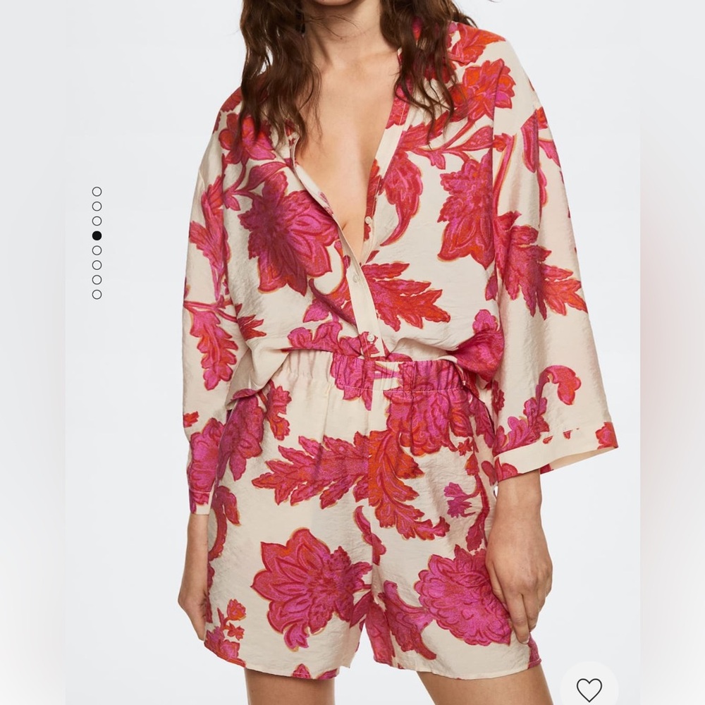Mango floral top + short set